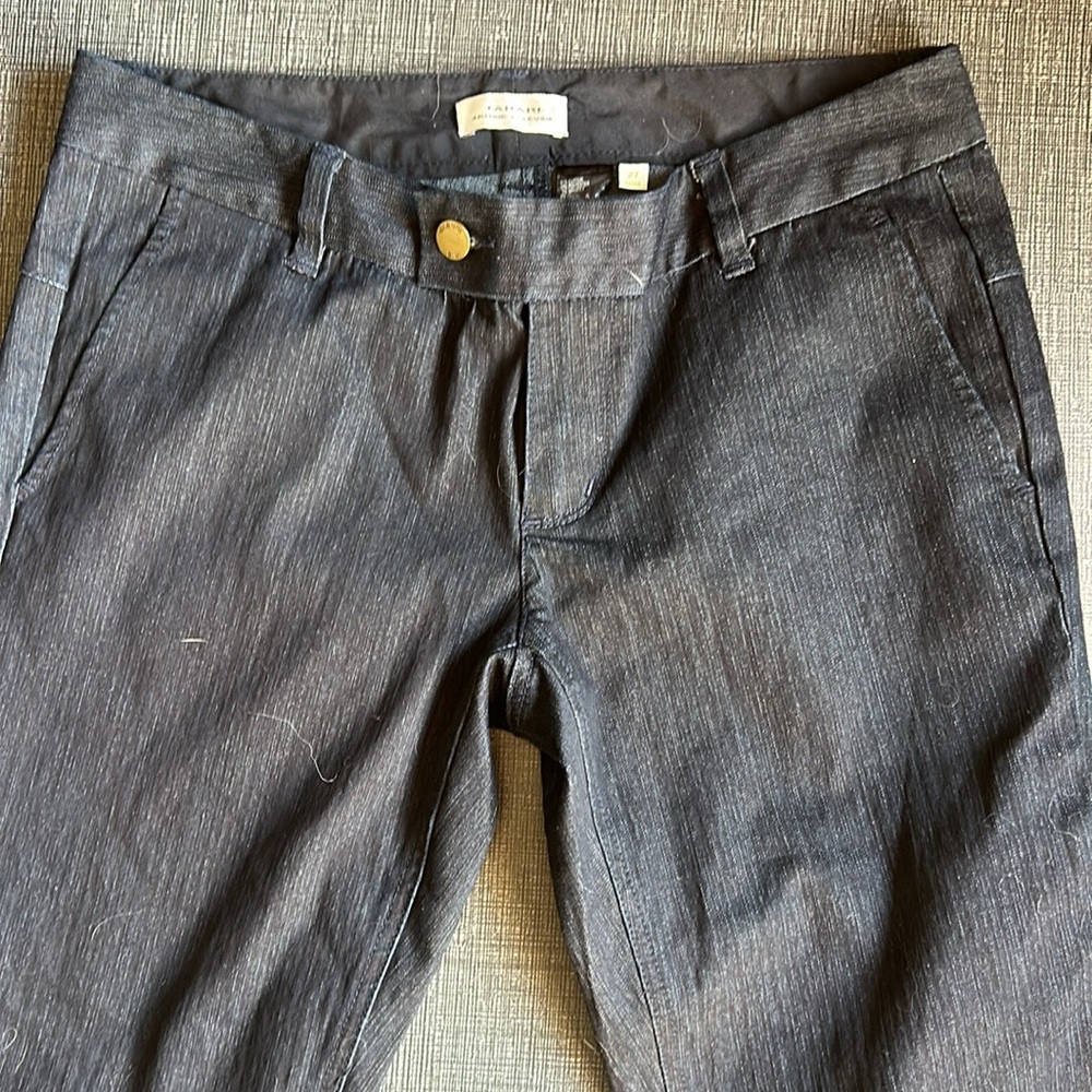 Tahari Dark Straight Leg Bootcut Denim Jeans